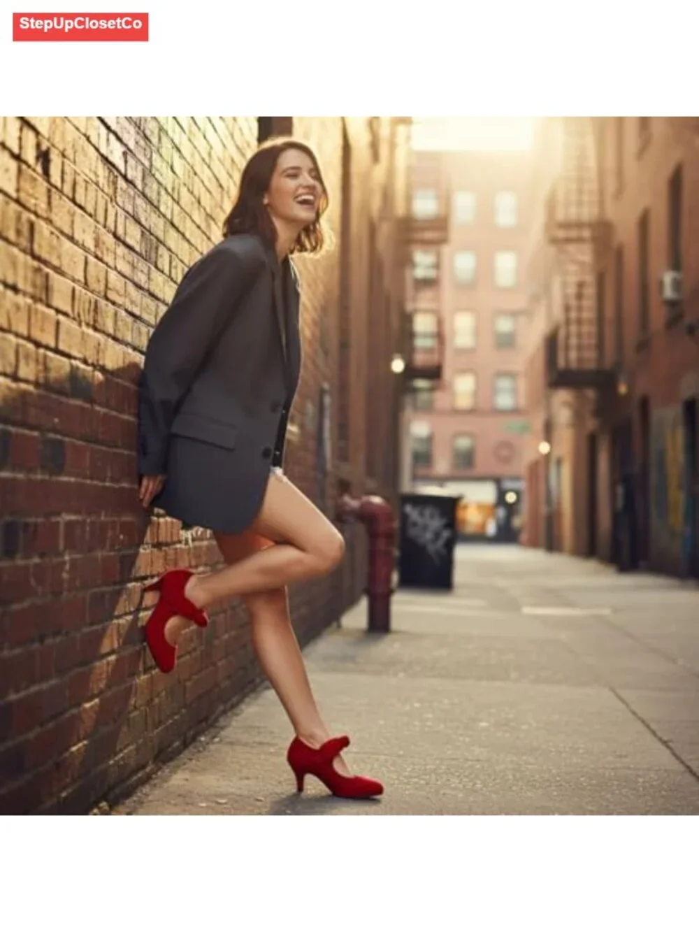 Women's Bow Mary Jane Kitten Heel Pumps Dress Shoes with Hook-and-Loop Strap